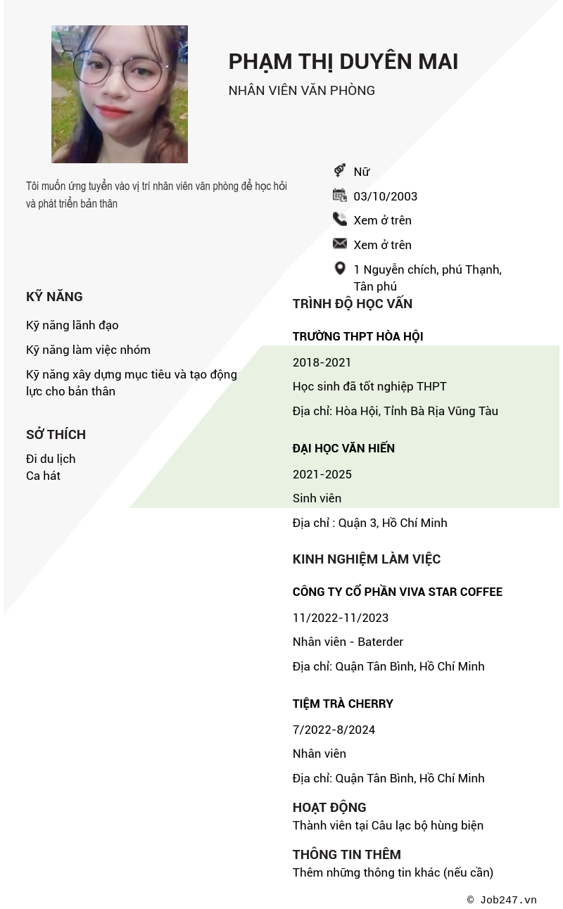 CV ứng viên