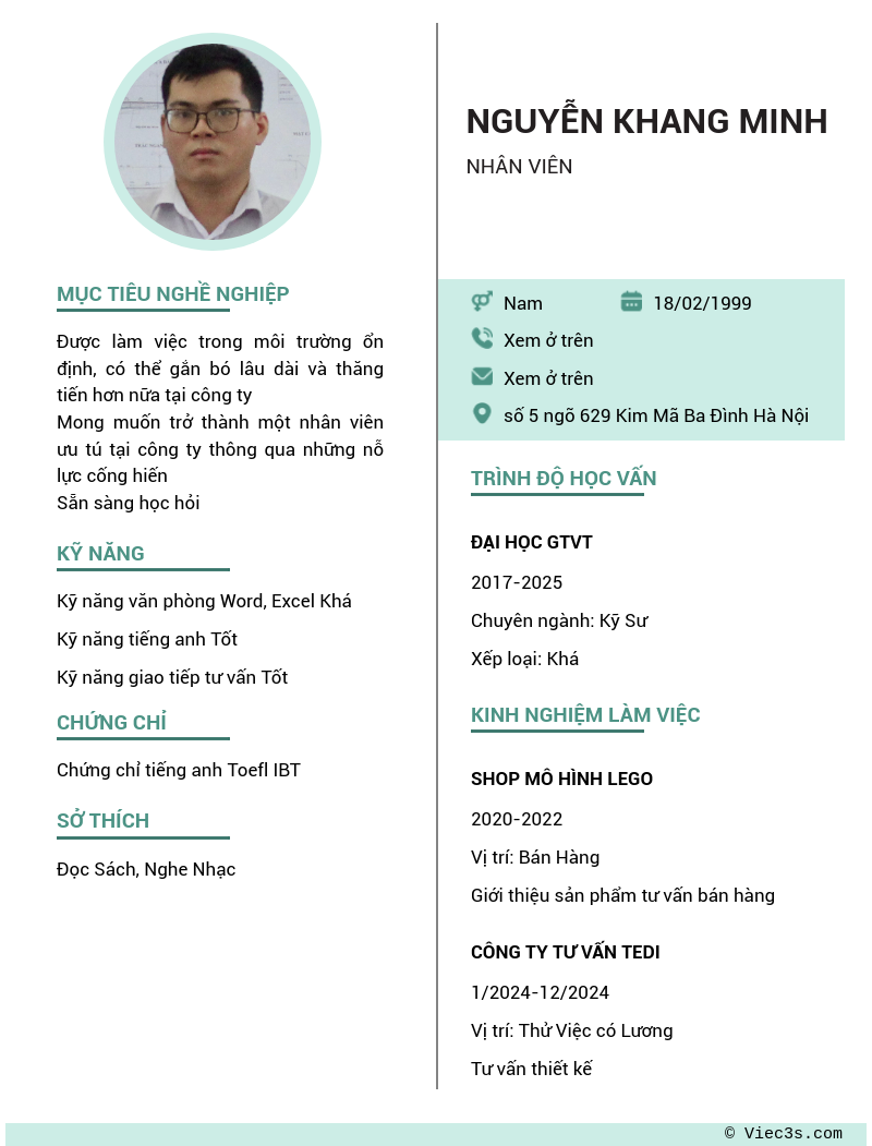 CV ứng viên