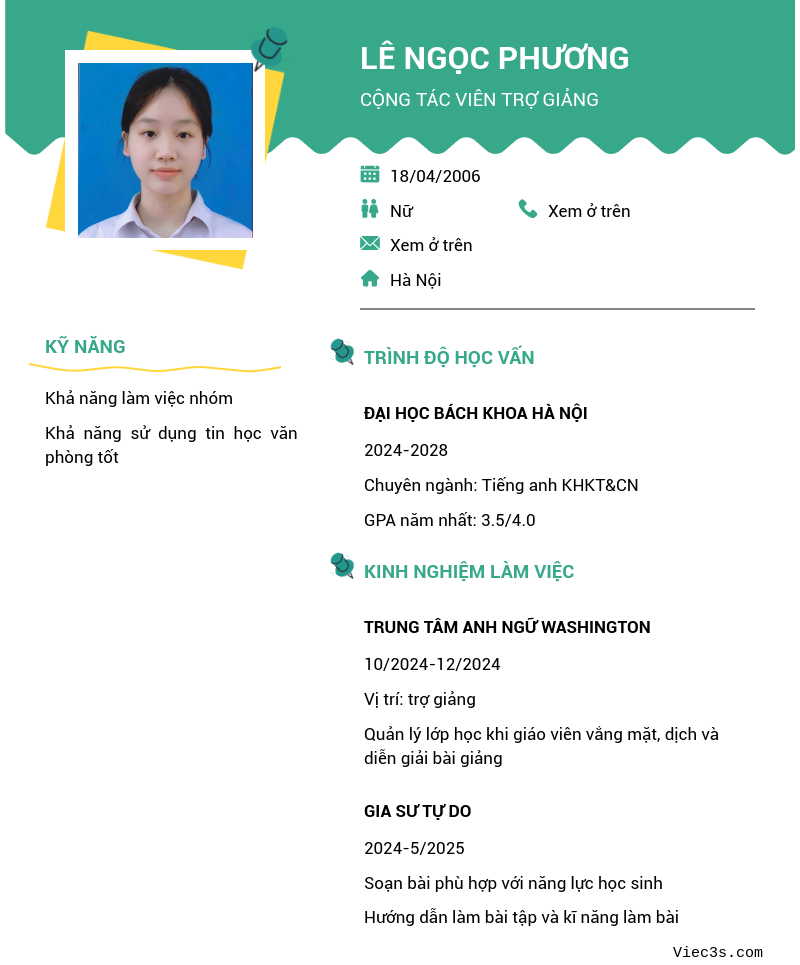 CV ứng viên
