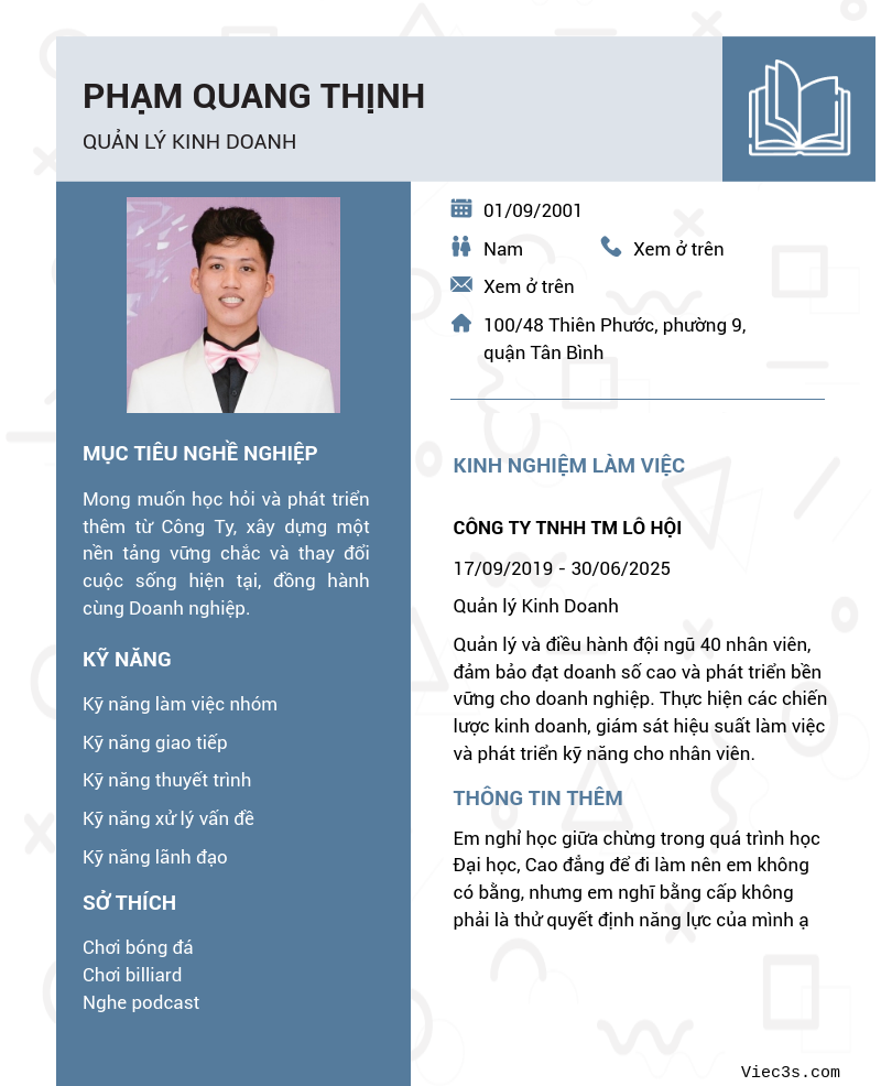 CV ứng viên