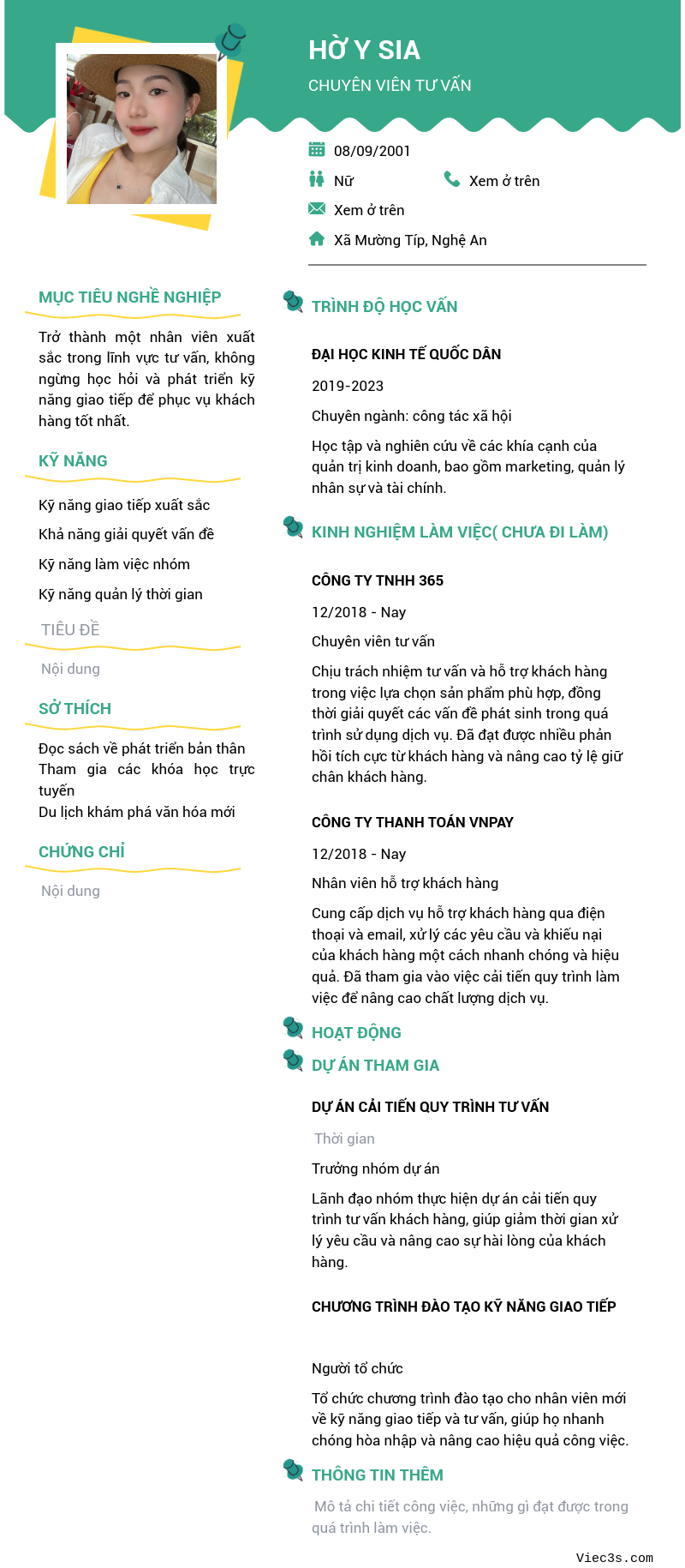 CV ứng viên