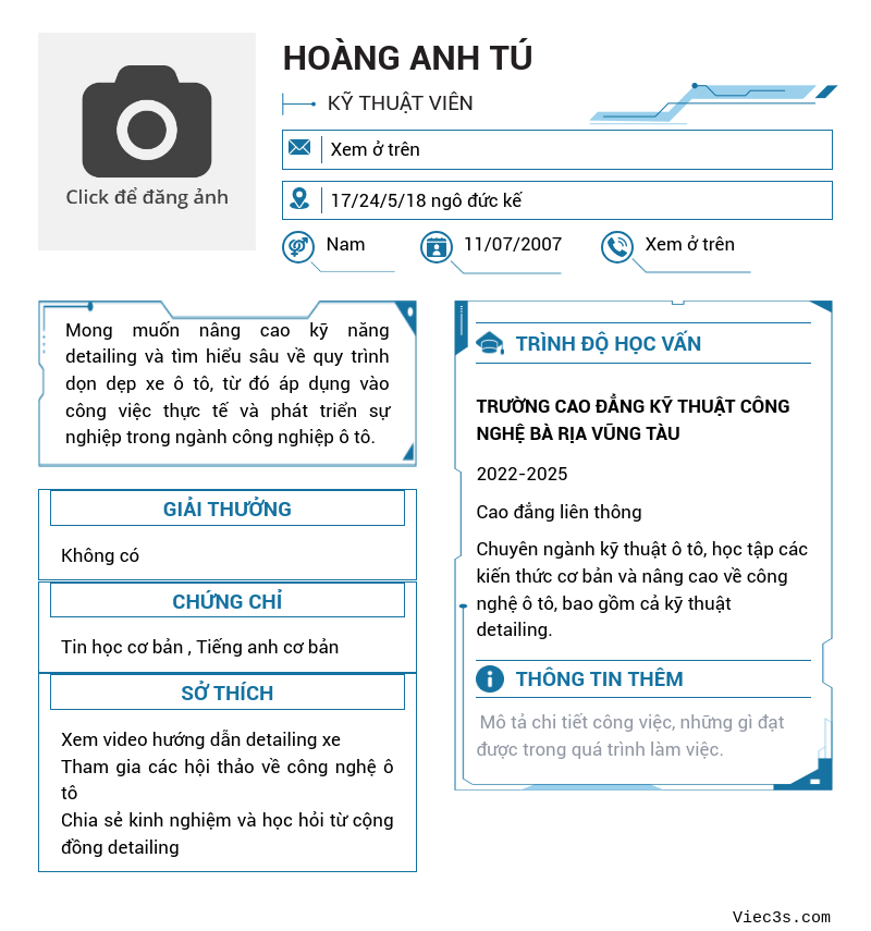 CV ứng viên