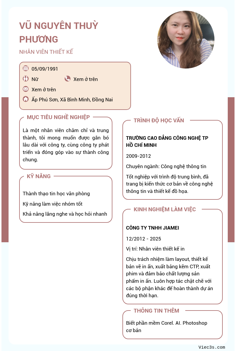 CV ứng viên
