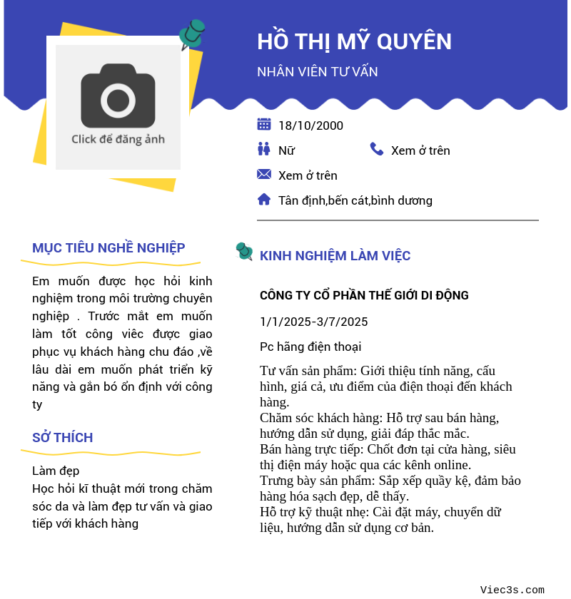 CV ứng viên