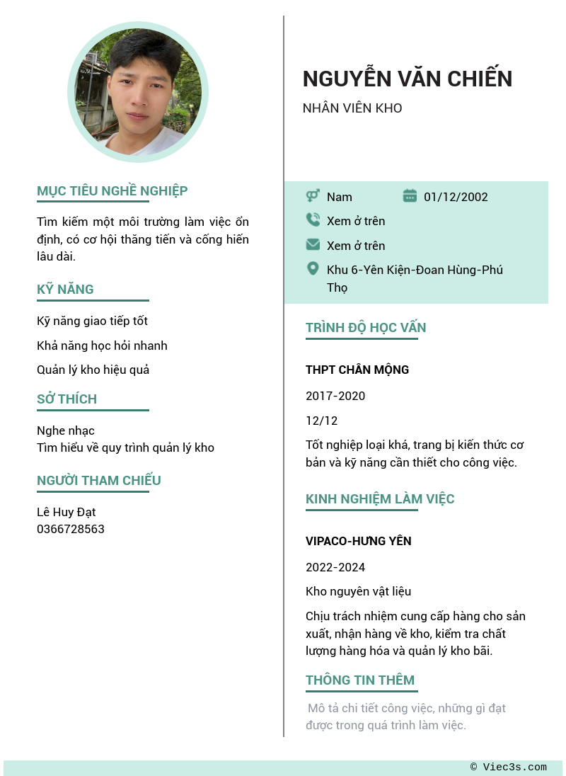 CV ứng viên