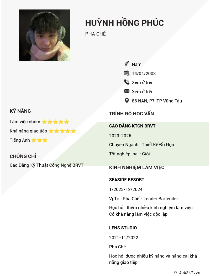 CV ứng viên