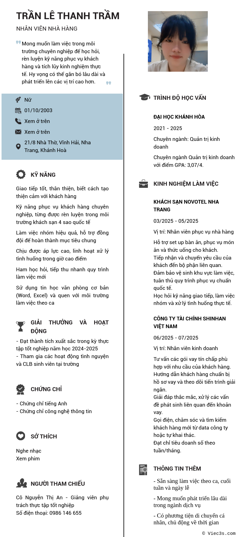 CV ứng viên