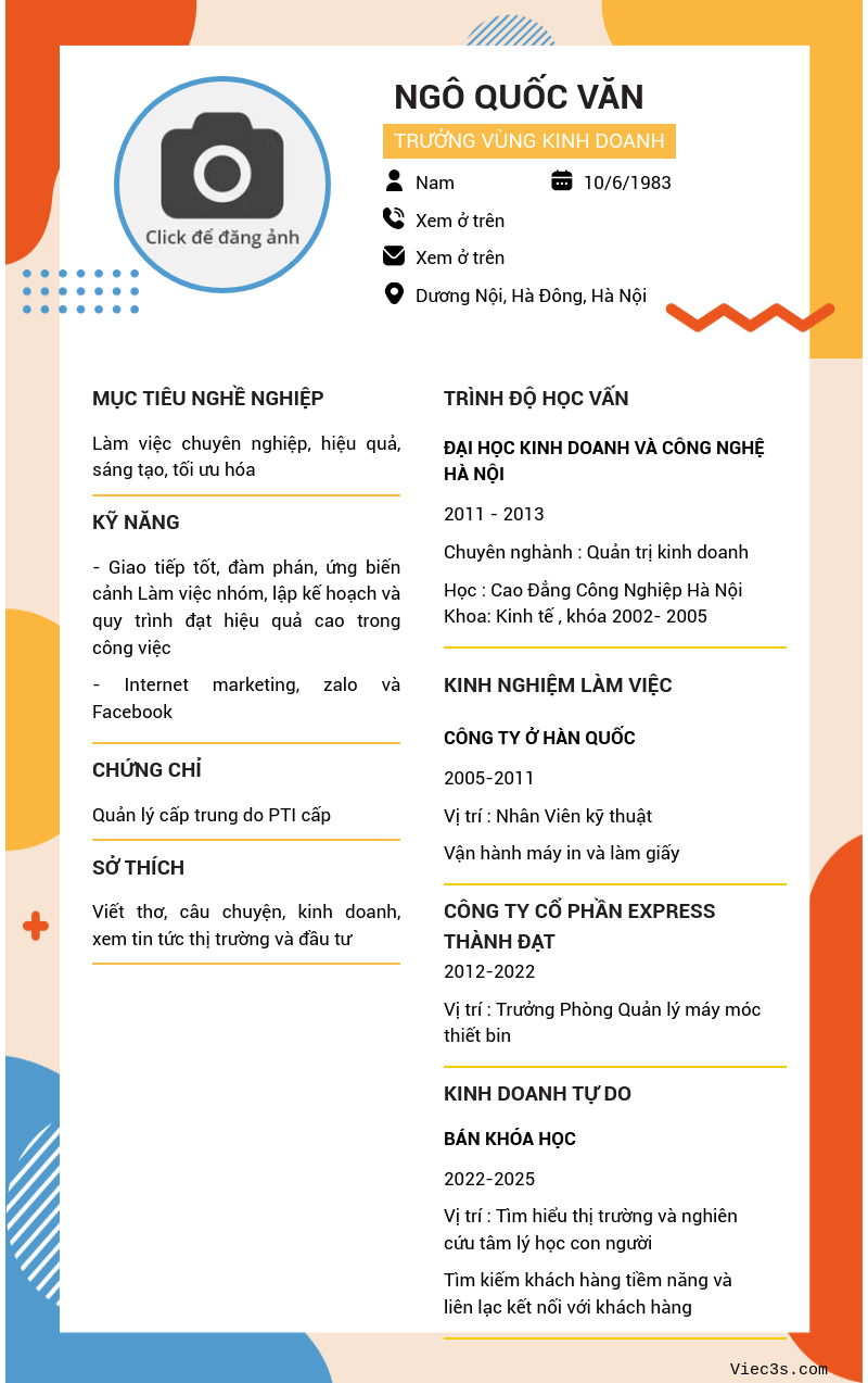 CV ứng viên