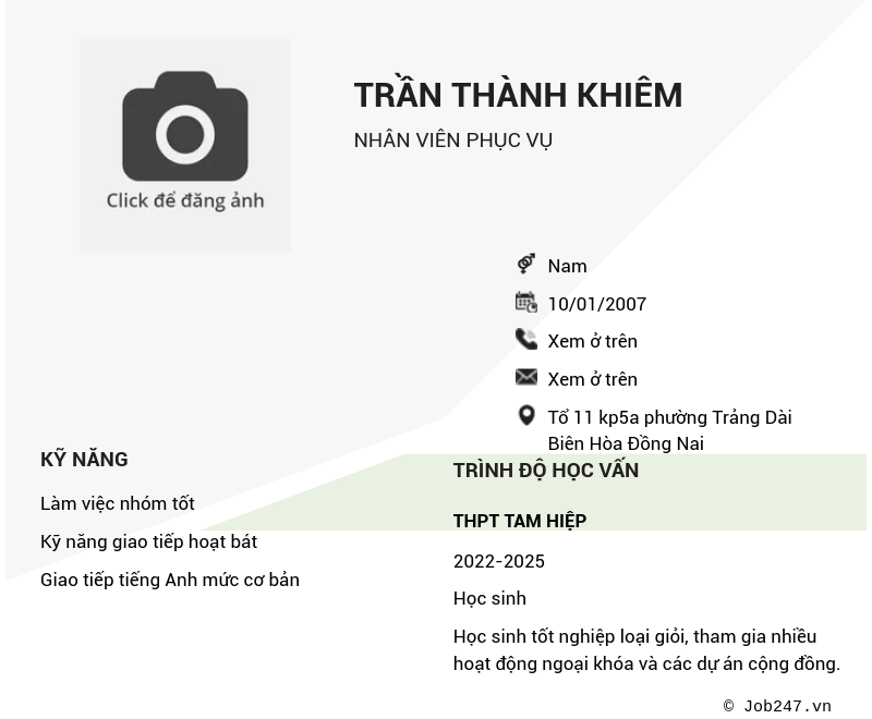 CV ứng viên