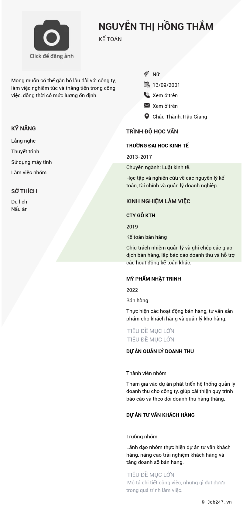 CV ứng viên