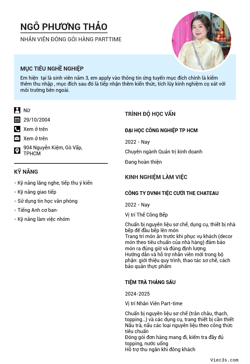 CV ứng viên
