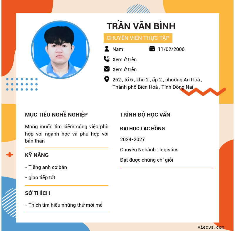 CV ứng viên