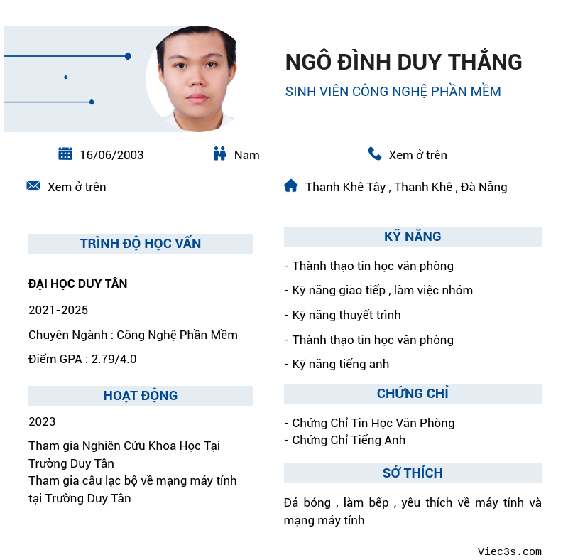 CV ứng viên
