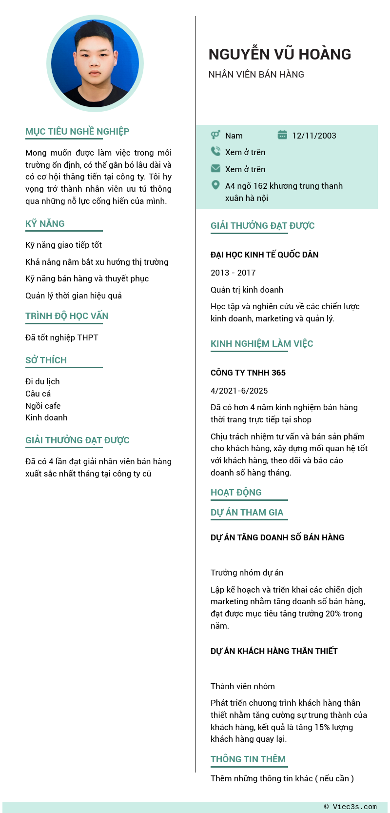 CV ứng viên