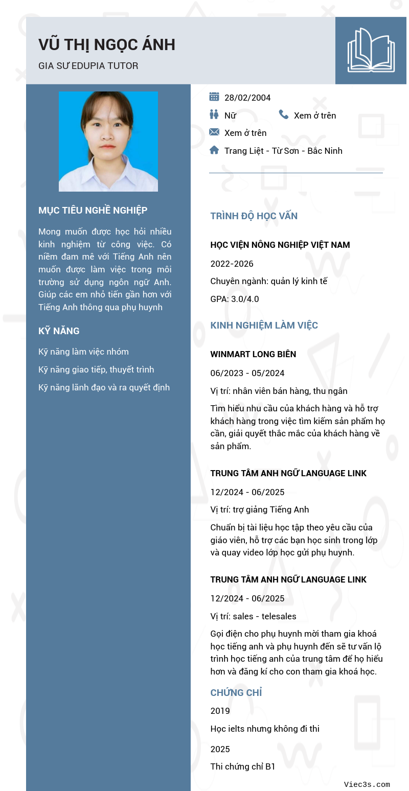 CV ứng viên