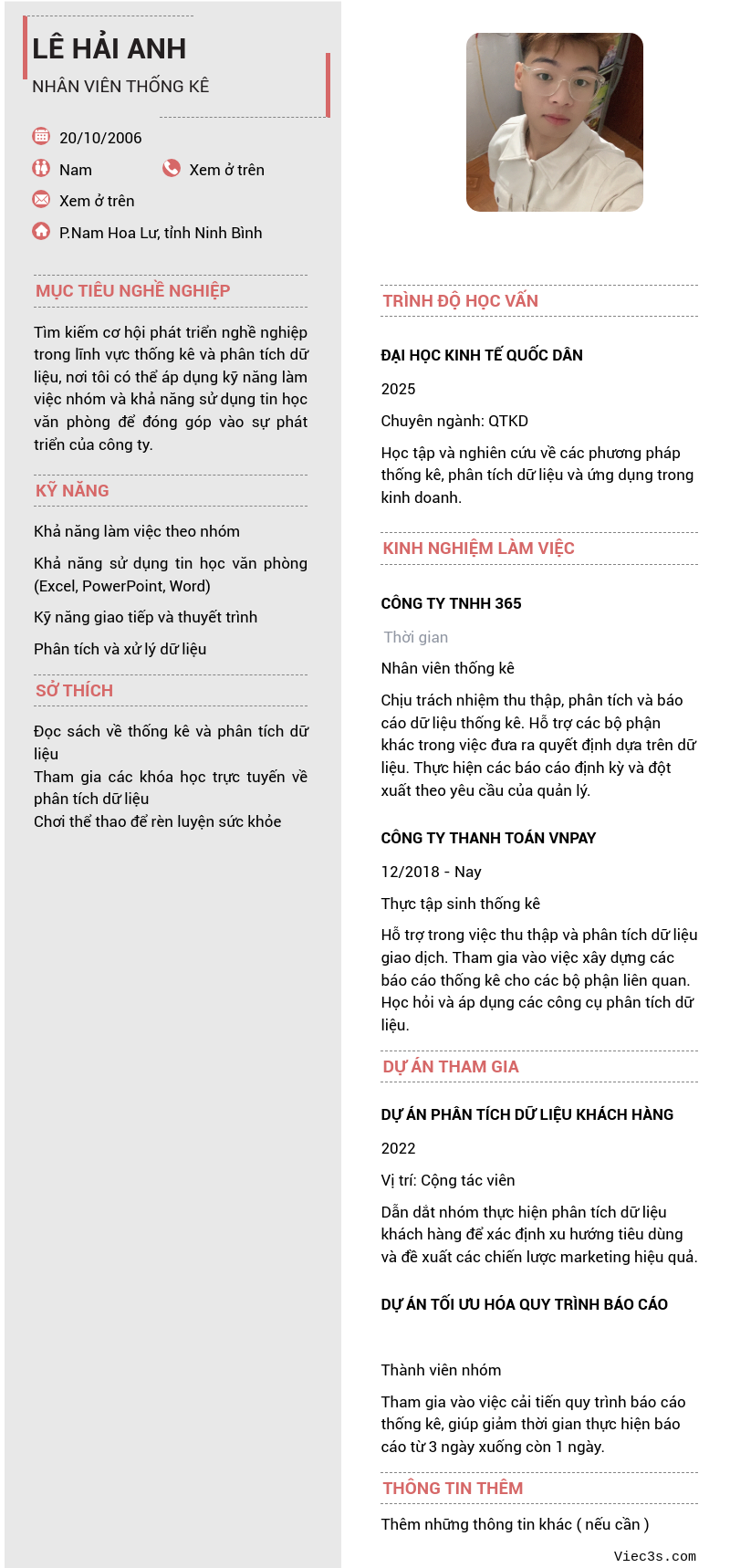 CV ứng viên
