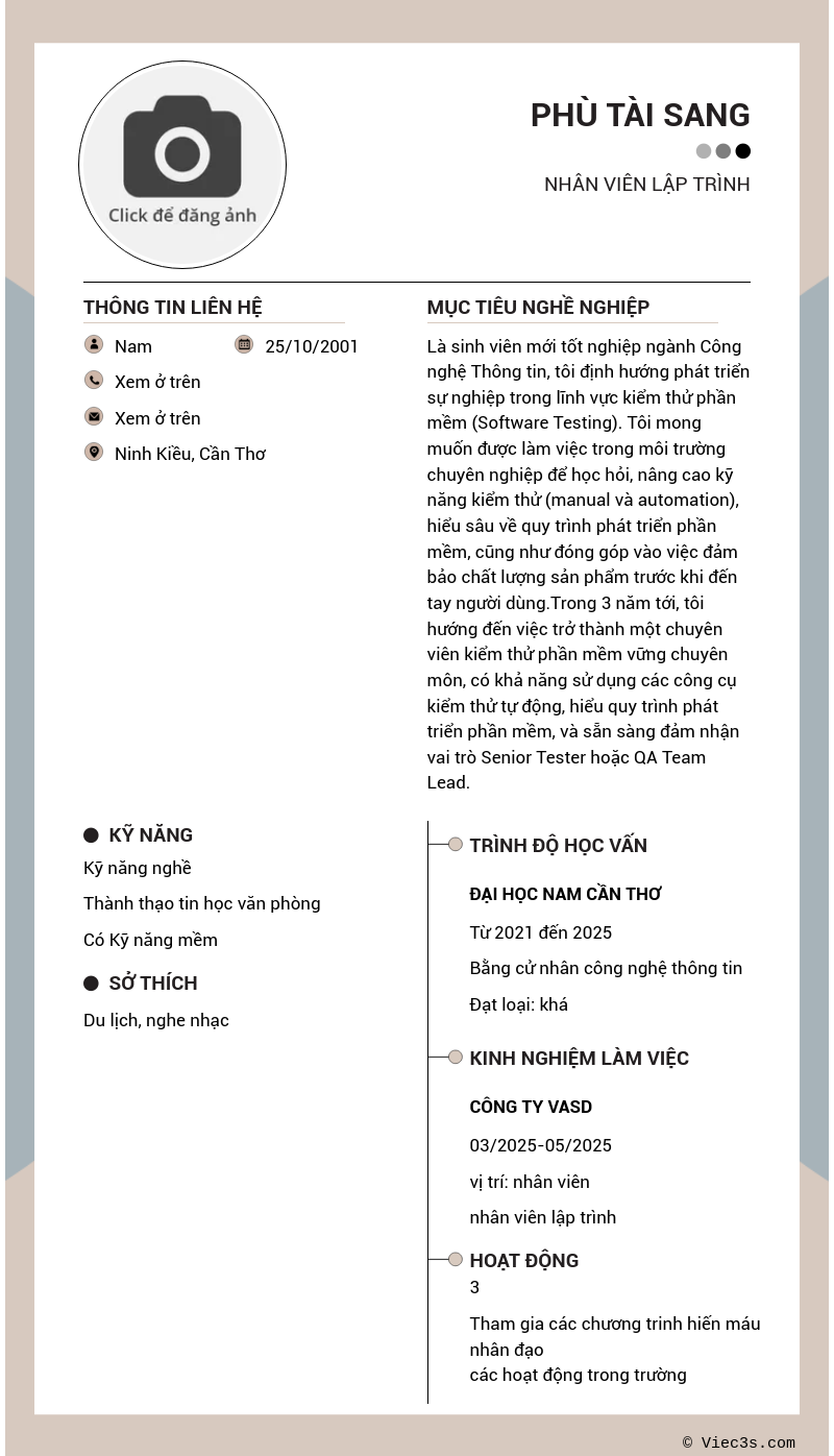 CV ứng viên