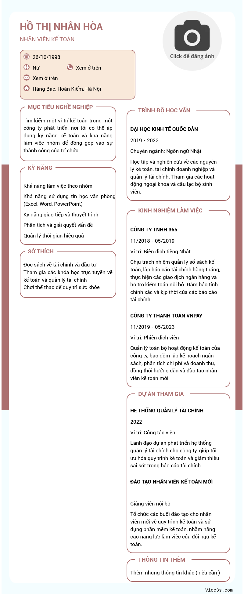 CV ứng viên