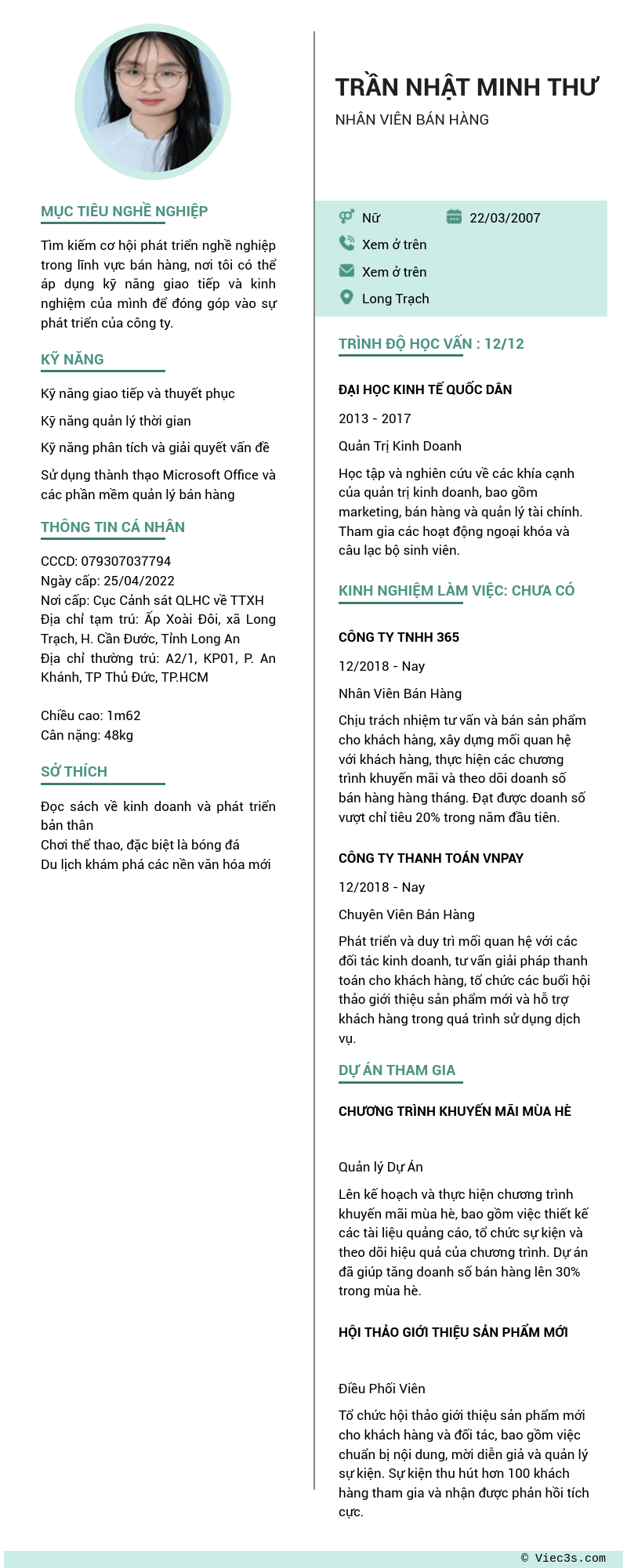 CV ứng viên