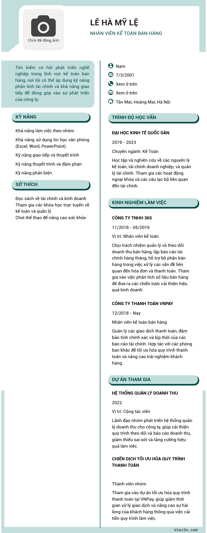 CV ứng viên