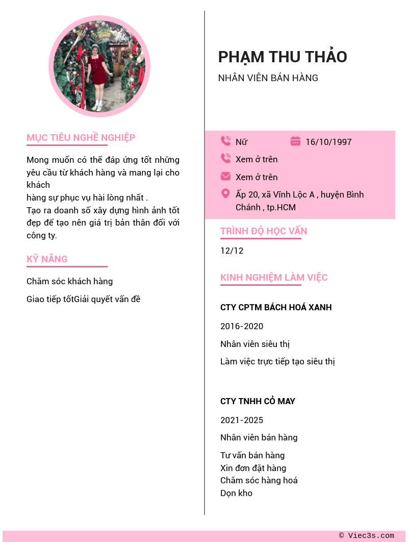 CV ứng viên