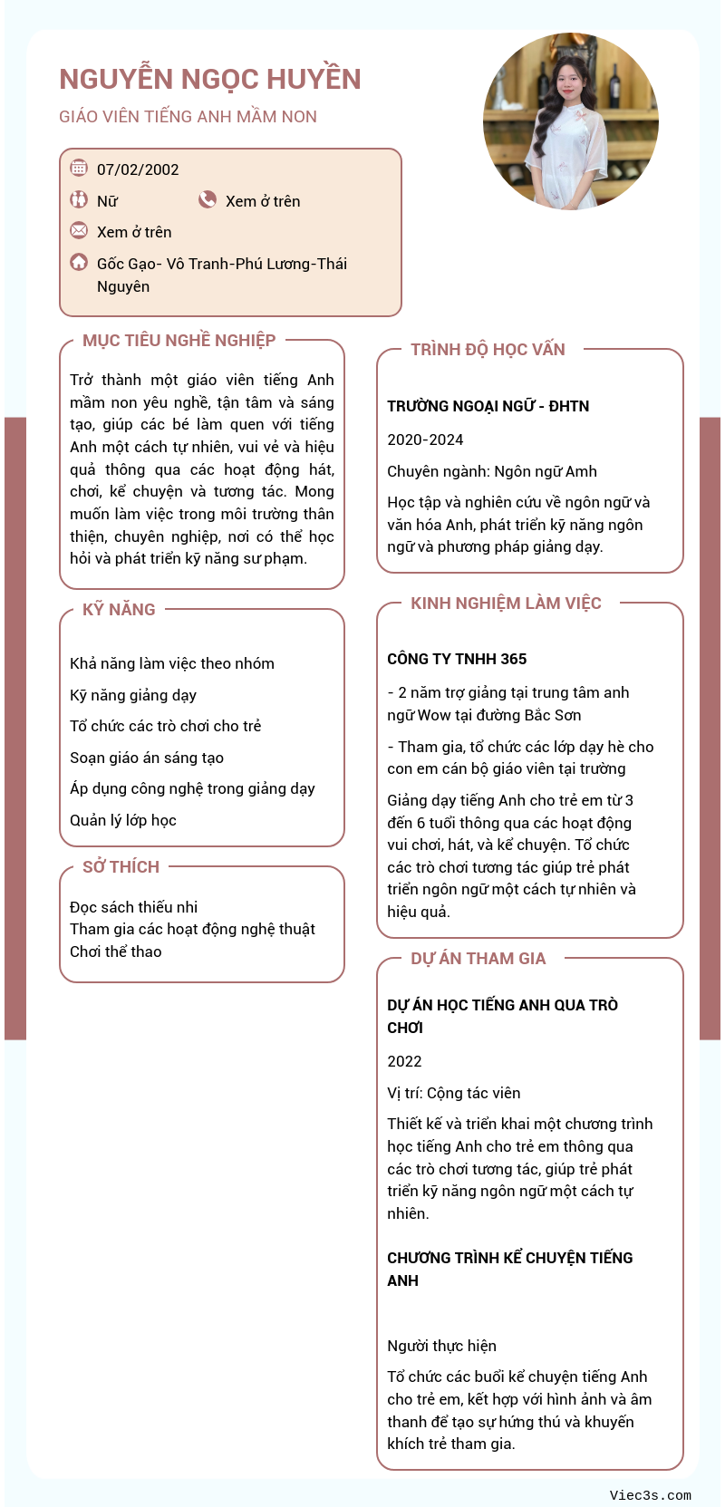 CV ứng viên