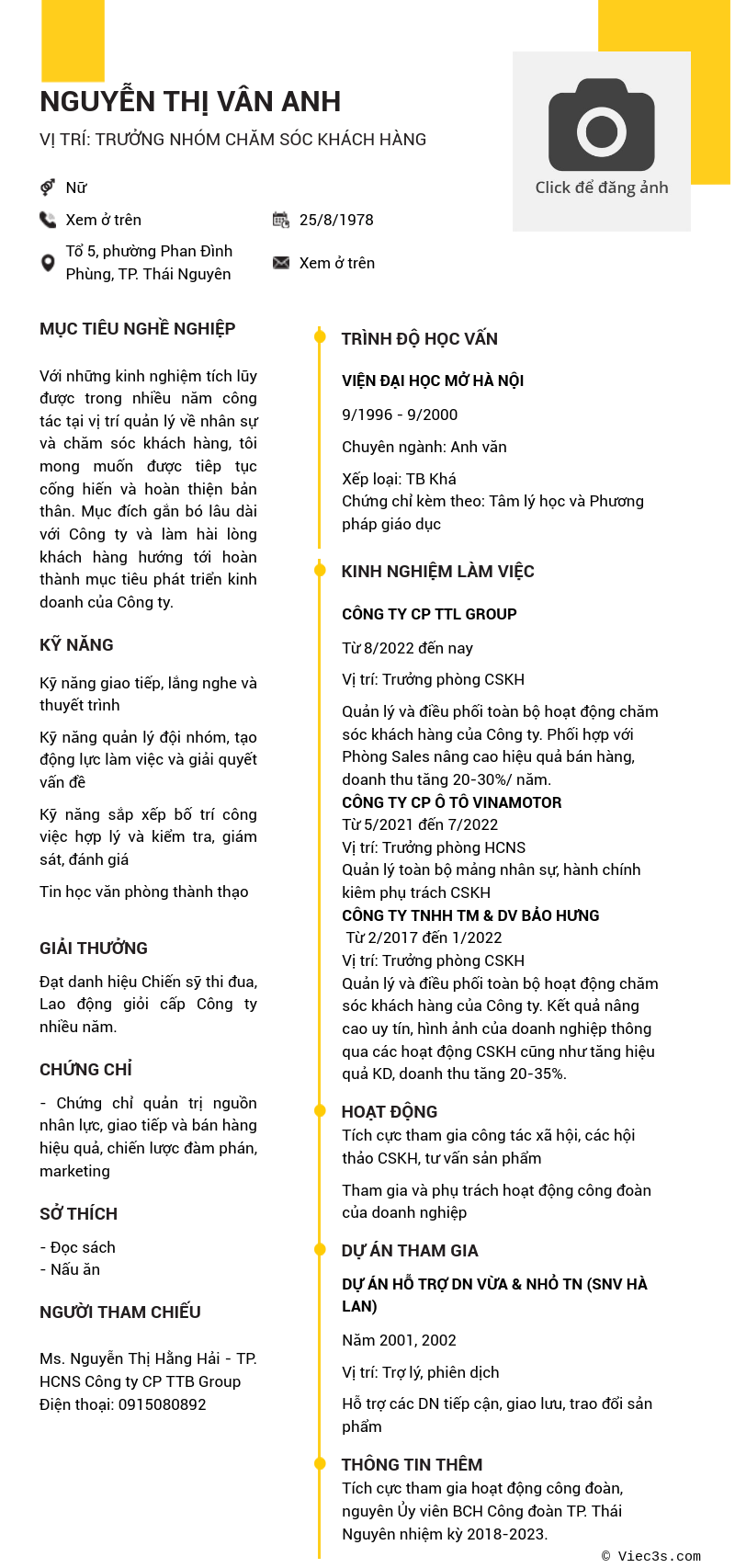 CV ứng viên