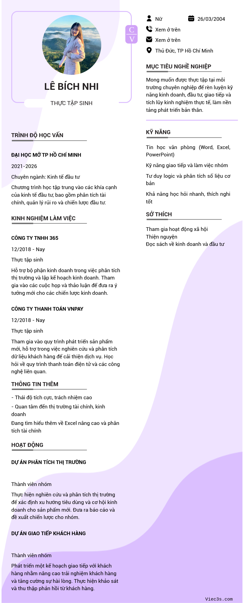 CV ứng viên