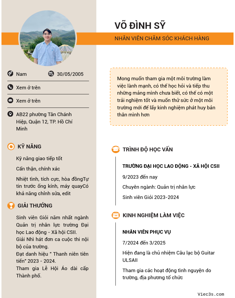 CV ứng viên