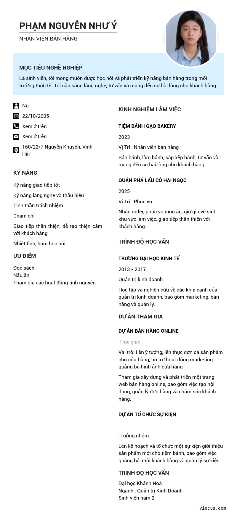 CV ứng viên
