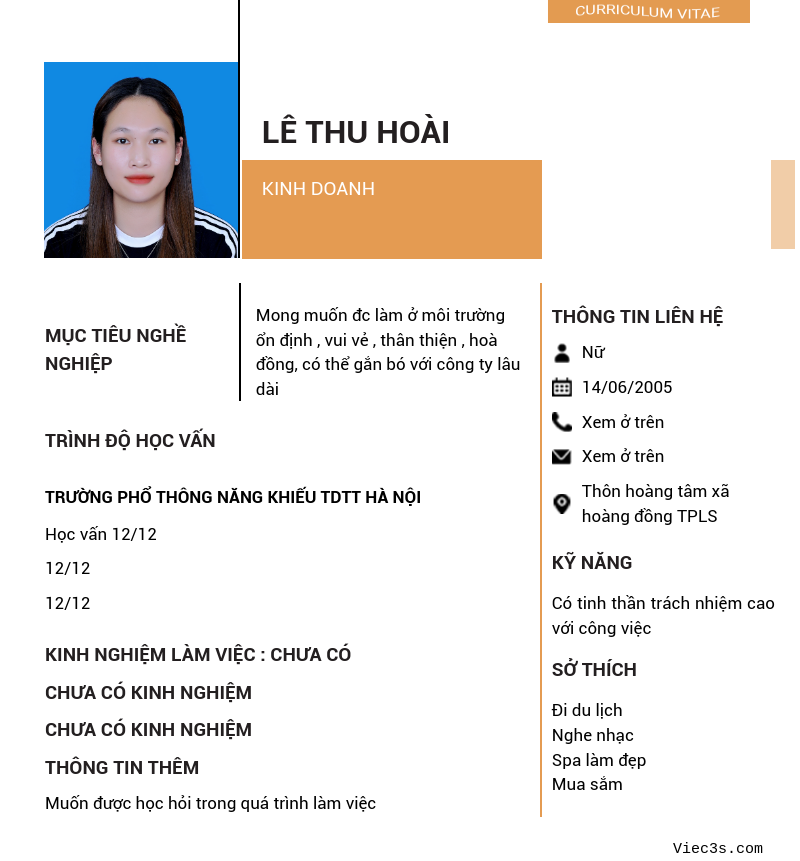 CV ứng viên