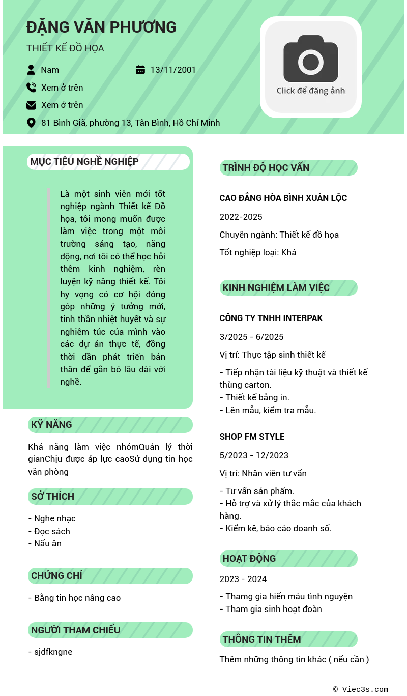 CV ứng viên