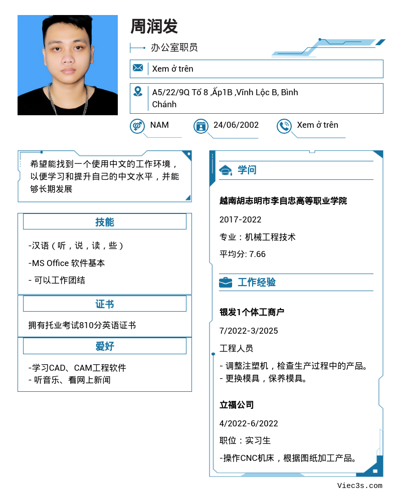 CV ứng viên