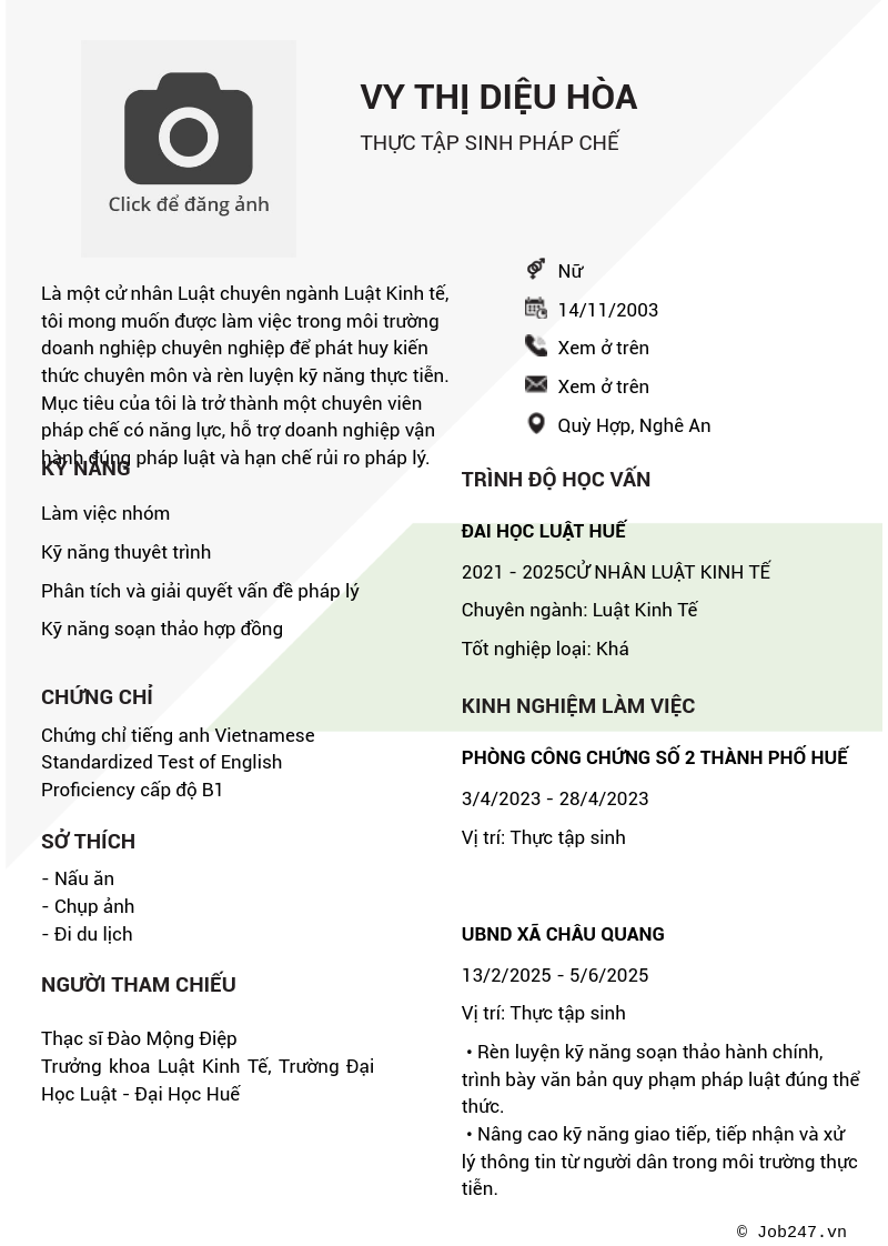 CV ứng viên