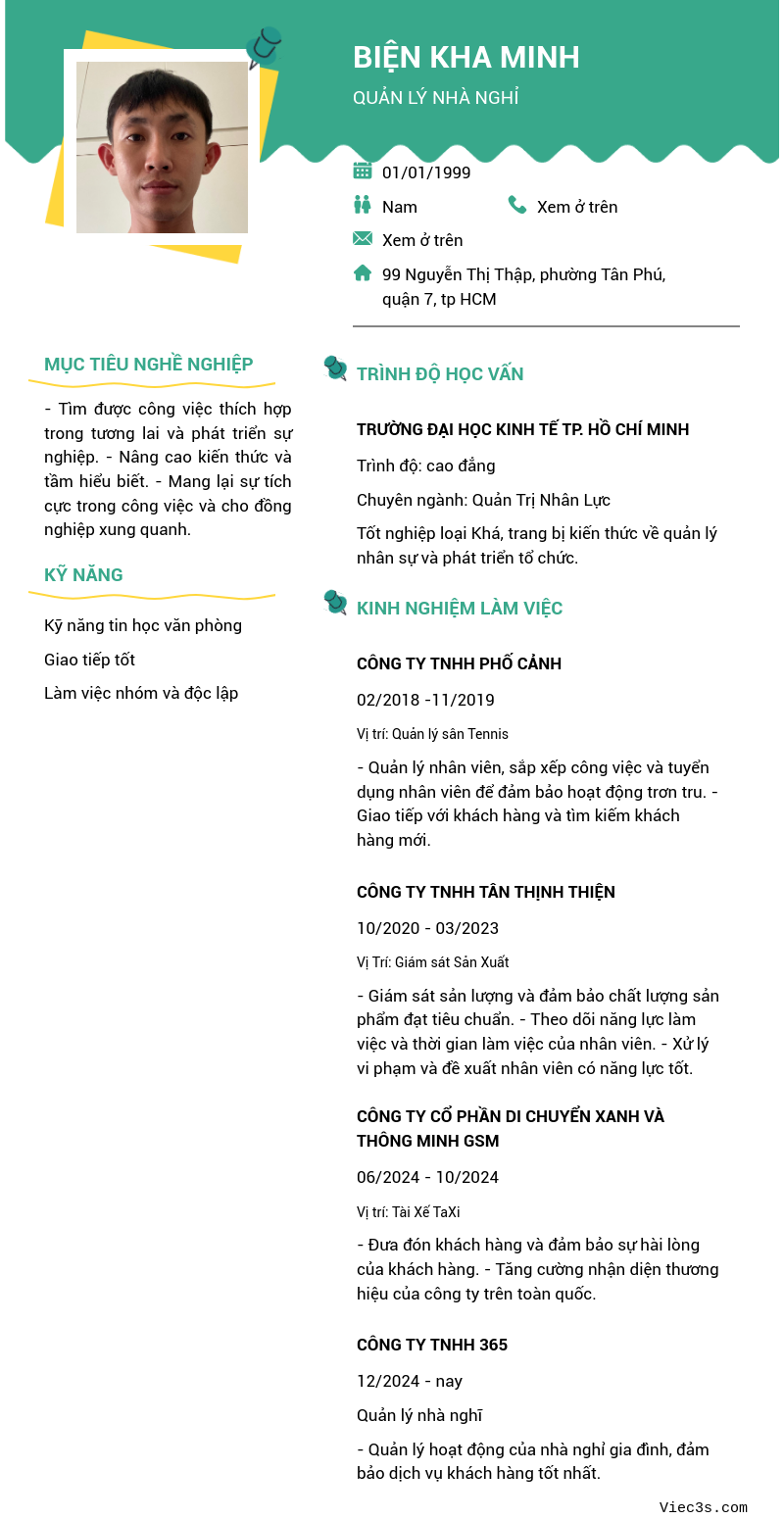 CV ứng viên
