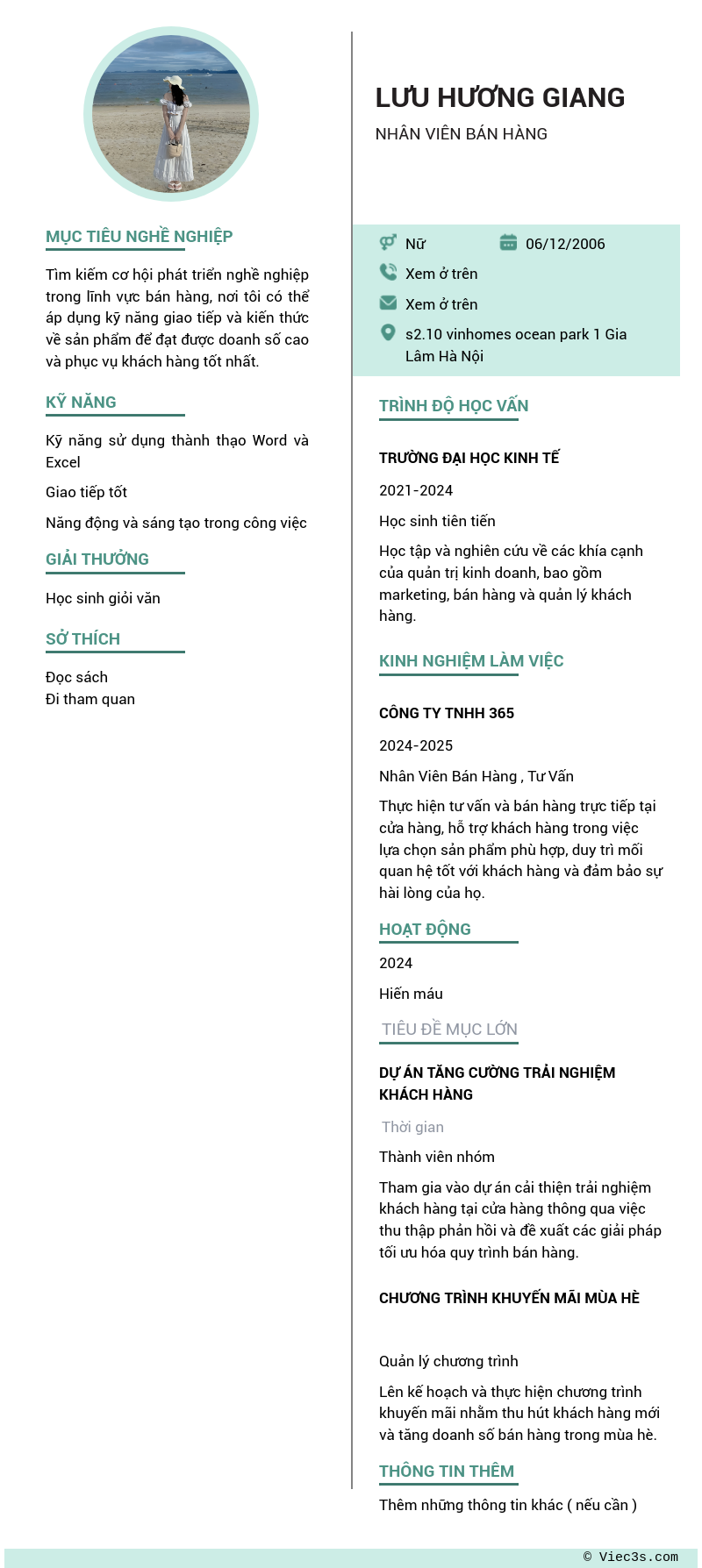 CV ứng viên