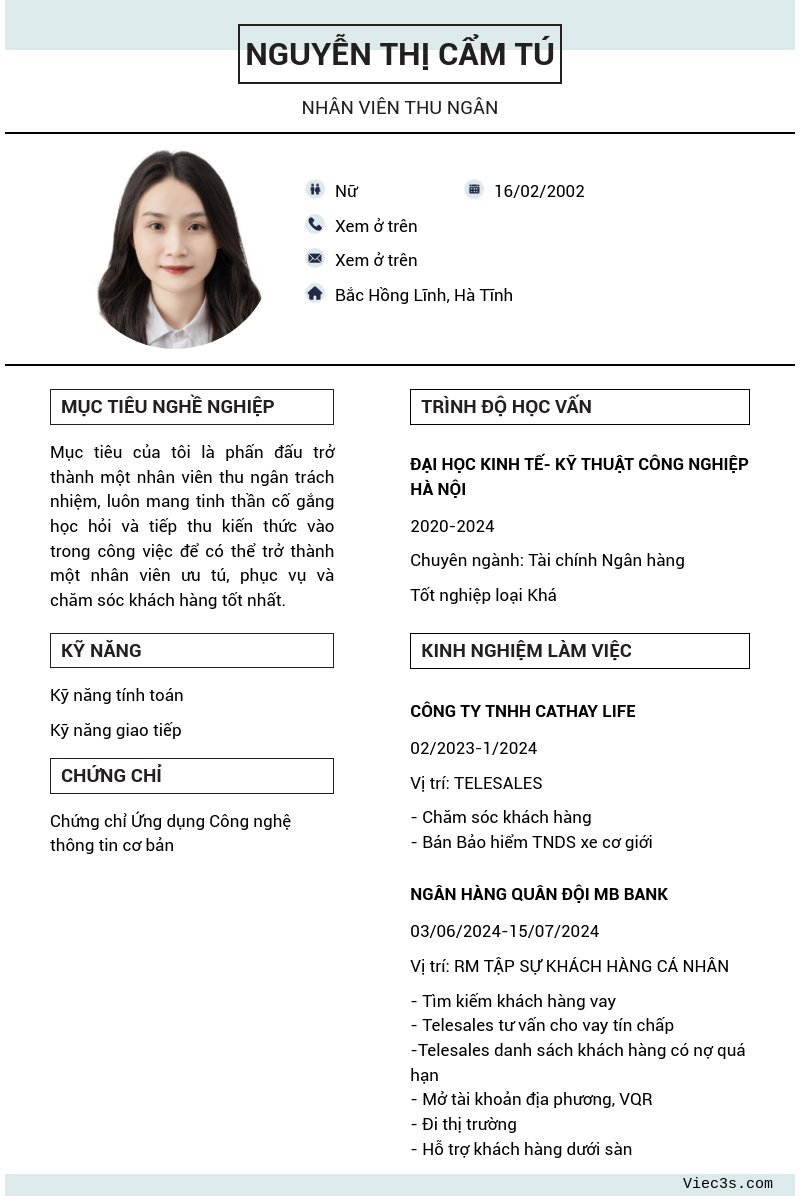 CV ứng viên