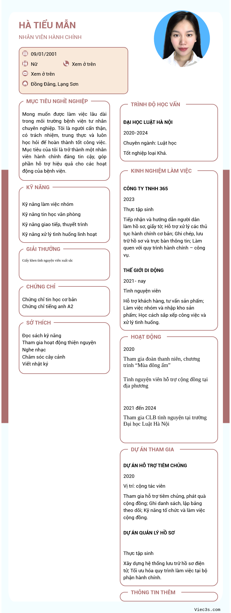 CV ứng viên
