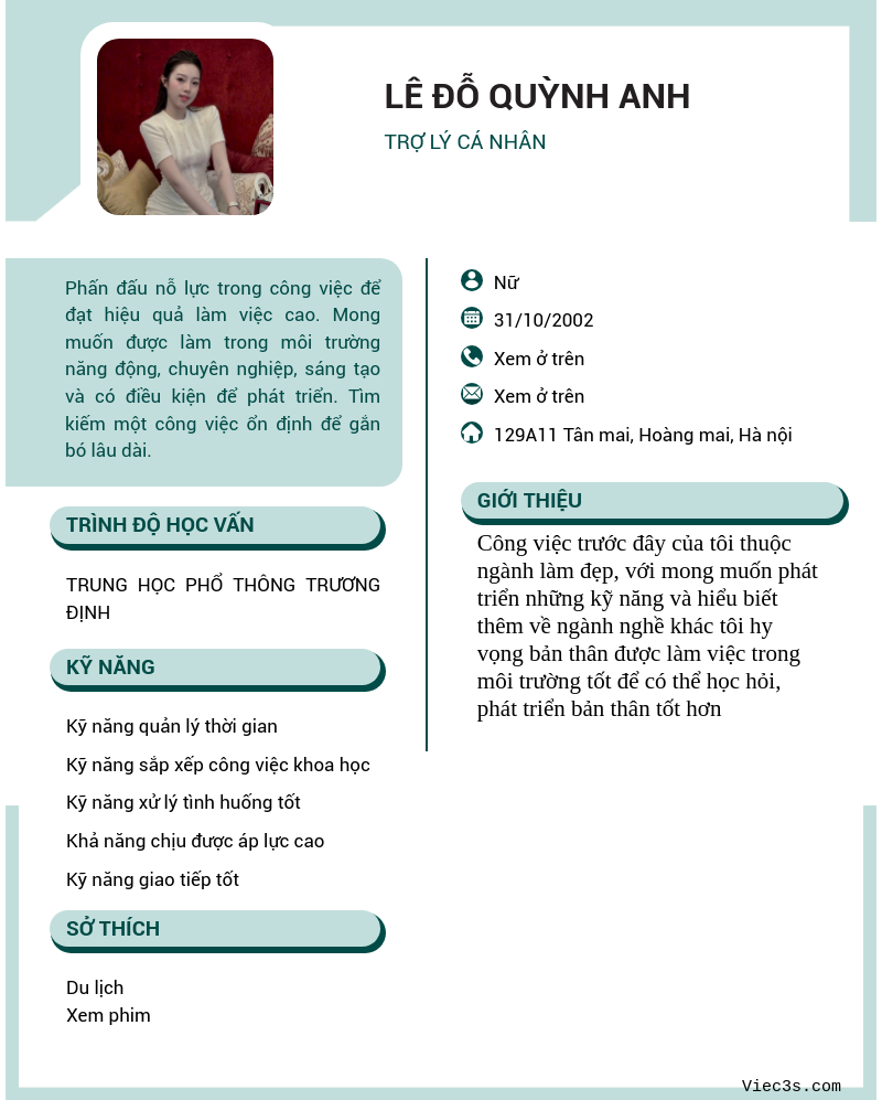 CV ứng viên