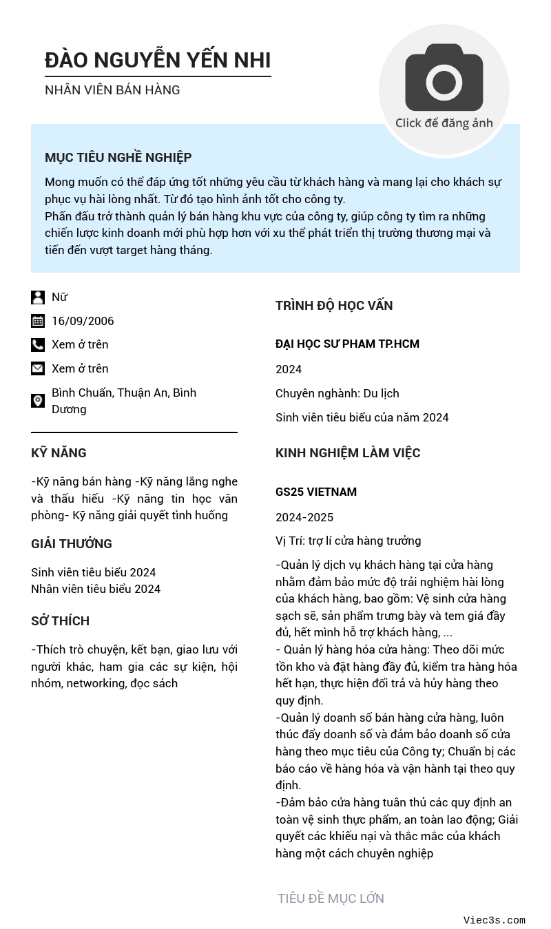 CV ứng viên