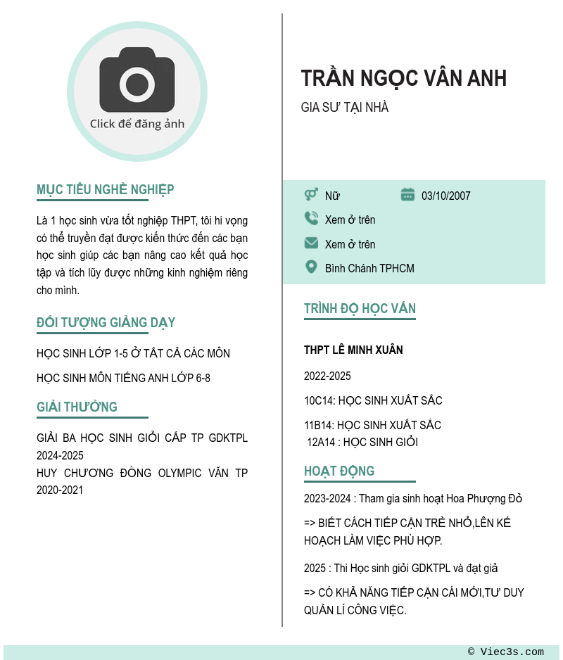 CV ứng viên