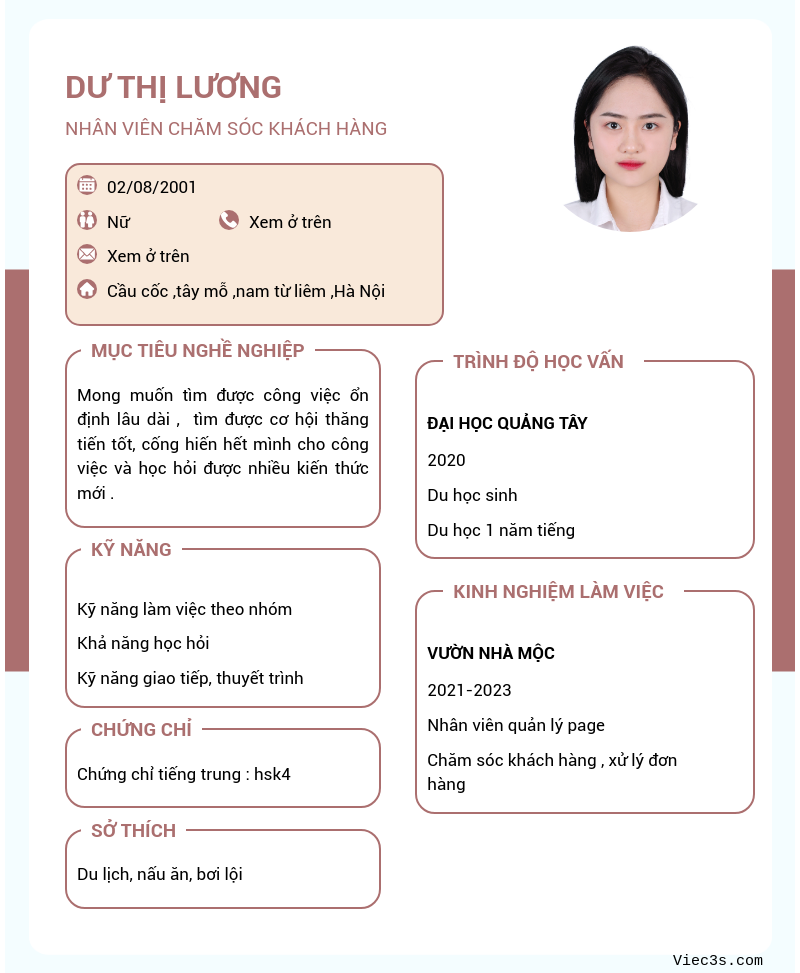 CV ứng viên
