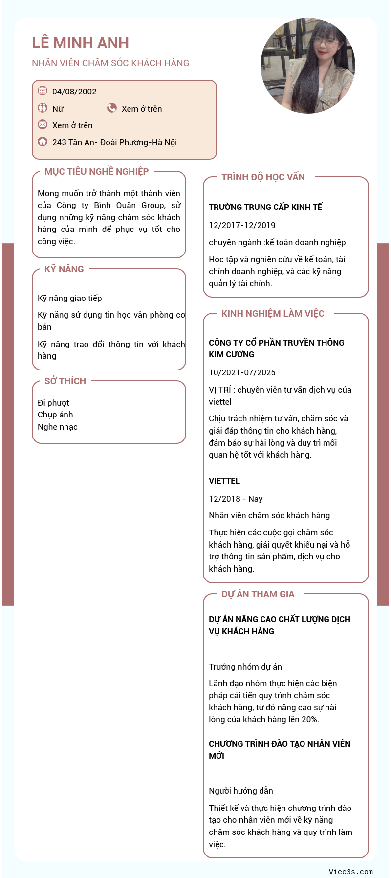 CV ứng viên