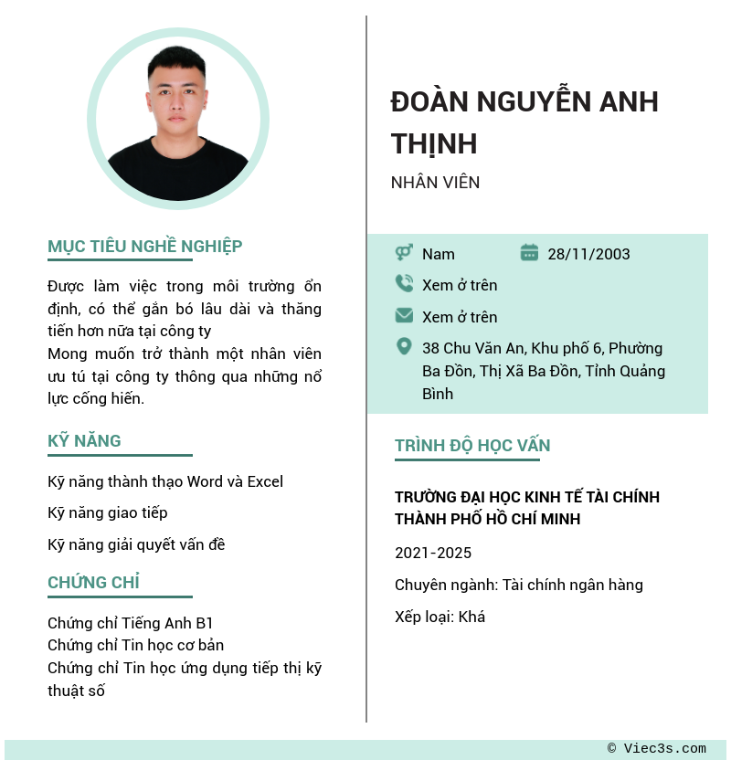 CV ứng viên