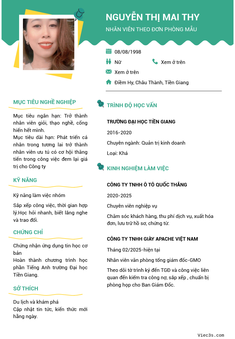 CV ứng viên