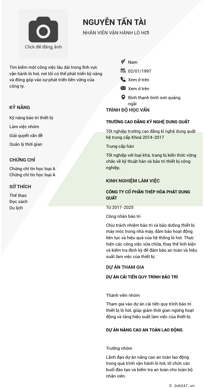 CV ứng viên