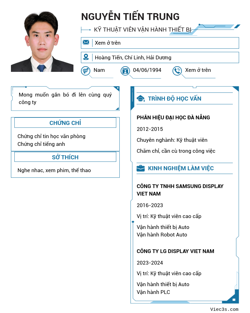 CV ứng viên