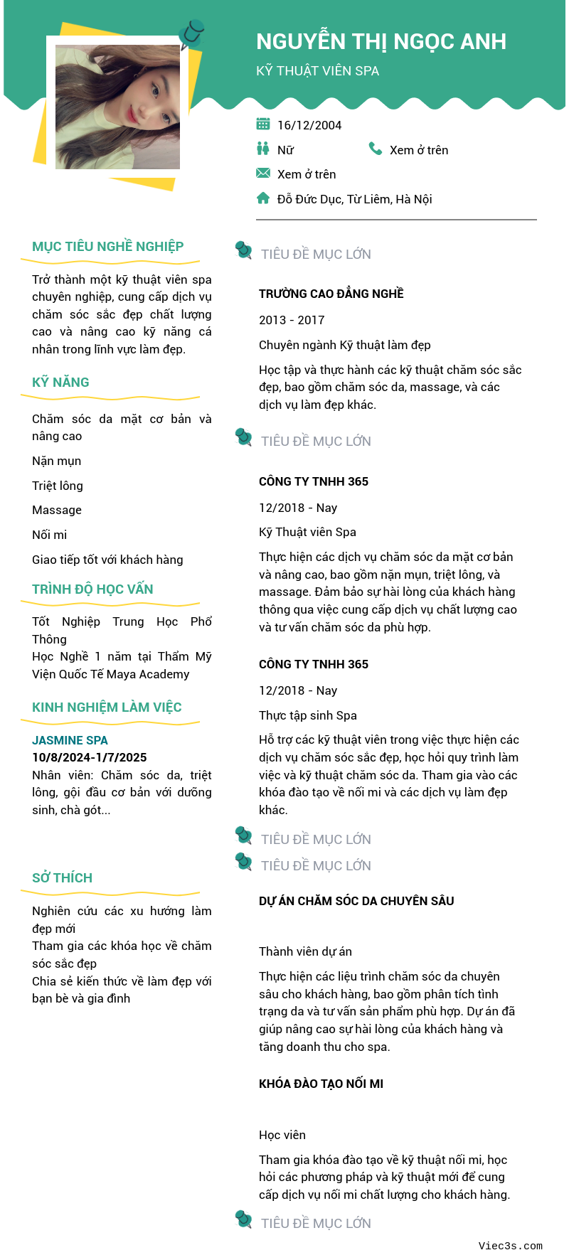 CV ứng viên