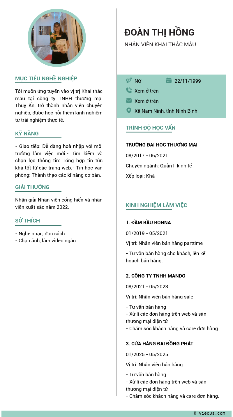 CV ứng viên