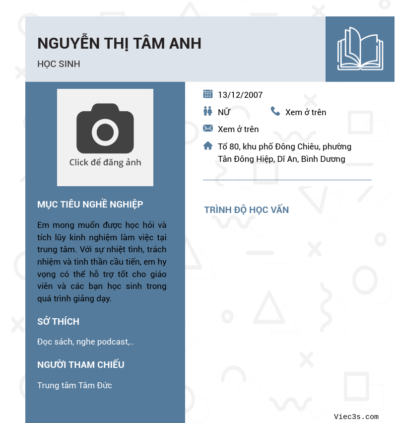 CV ứng viên